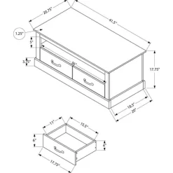 Monarch Rectangular Coffee Table with Storage 42" - Brown Clearance