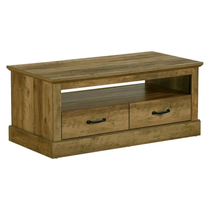 Monarch Rectangular Coffee Table with Storage 42" - Brown Clearance