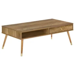 Monarch Rectangular Coffee Table with Storage - Walnut Sale