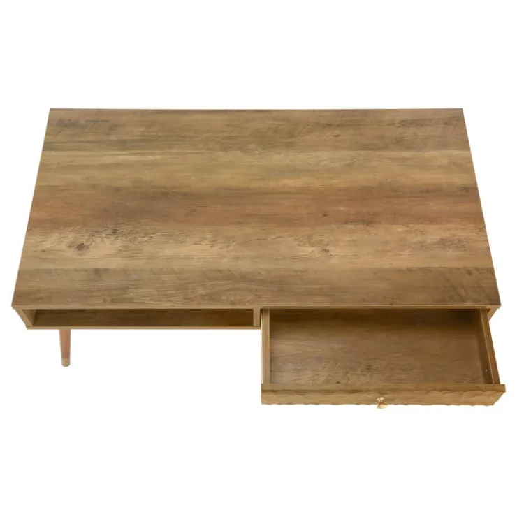 Monarch Rectangular Coffee Table with Storage - Walnut Sale