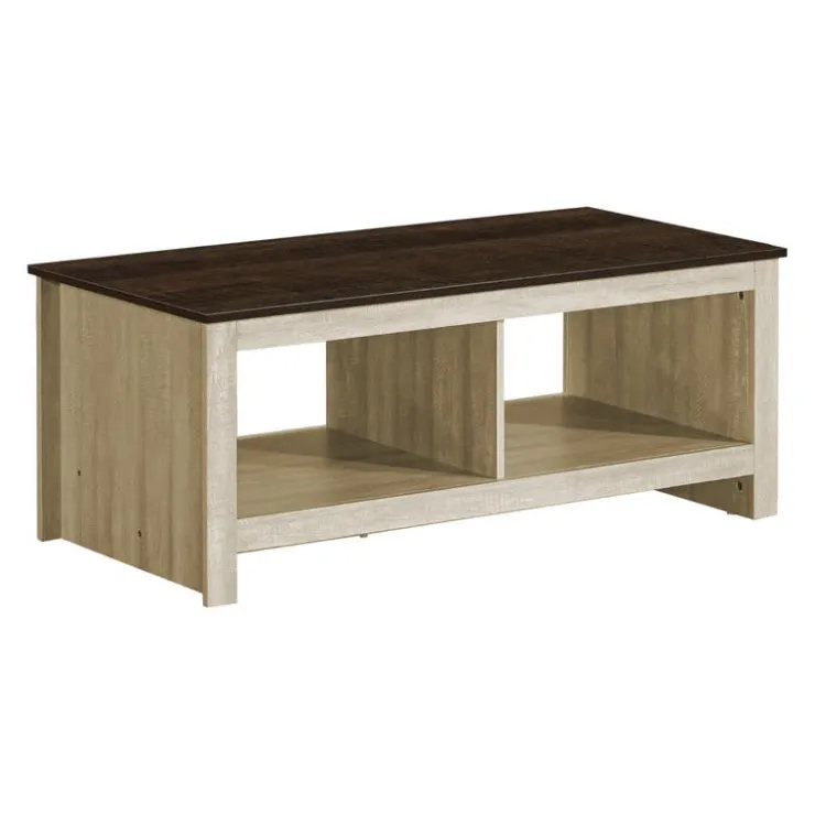 Monarch Rectangular Coffee Table with Storage 44" - Light Beige New