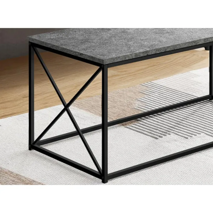 Monarch Rectangular Coffee Table - Grey New