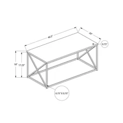 Monarch Rectangular Coffee Table - Grey New