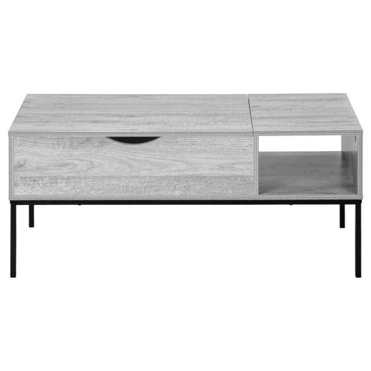 Monarch Rectangular Coffee Table with Storage - Grey Best