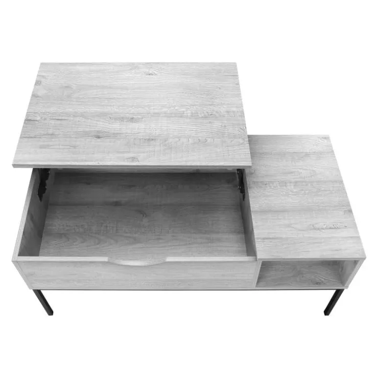 Monarch Rectangular Coffee Table with Storage - Grey Best