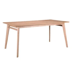 Rectangular Dining Table with 6 Rubberwood Chairs - 66 in x 35.5 in Natural Hot