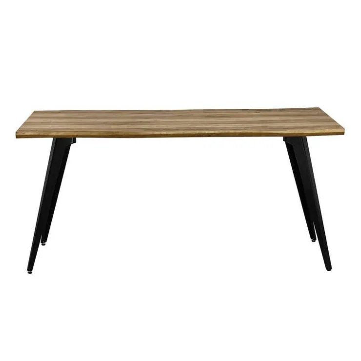 Rectangular Dining Table 63" Brown/Black