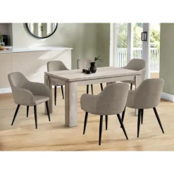 Monarch Rectangular Dining Table 60" - Taupe New