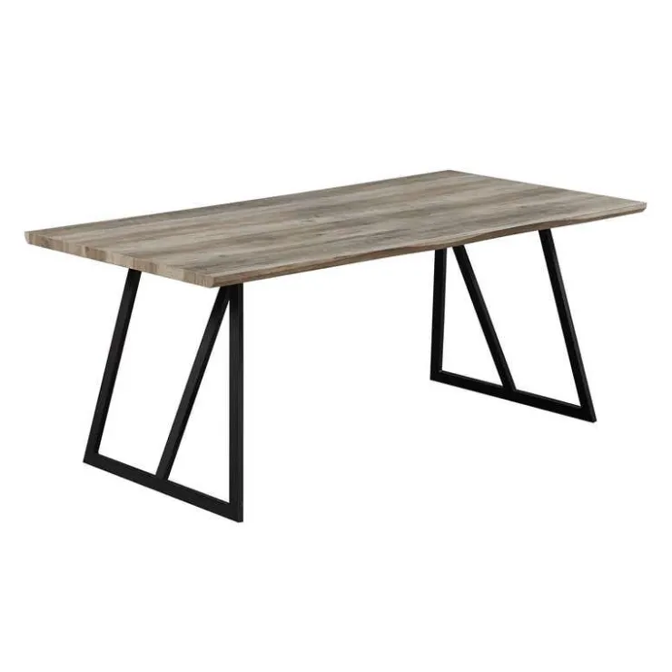 Rectangular Dining Table 71" Grey/Black New