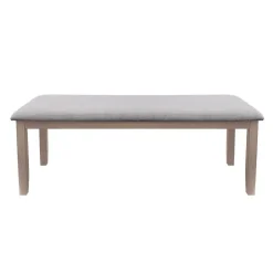 Rectangular Dining Table with Storage Compartments, 4 Chairs and 1 Bench - Grey
