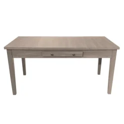 Rectangular Dining Table with End Lift-Top Panels and Drawer Grey Sale
