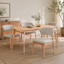 Rectangular Dining Table - 66 in x 35.5 in Beige