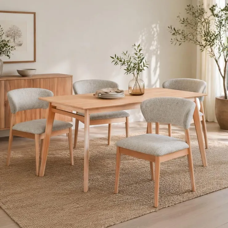 Rectangular Dining Table - 66 in x 35.5 in Beige