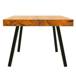 Rectangular Dining Table 75" Natural wood/ Black