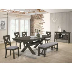 Rectangular Extendable Dining Table 66