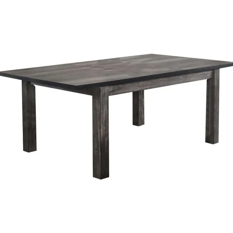 Rectangular Extendable Dining Table Grey Outlet