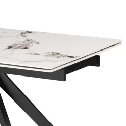 Rectangular Extendable Sintered Stone Dining Table 63" to 95" Grey/White/Black Discount