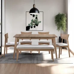 Arboit Poitras Rectangular Extendable Solid Wood Dining Table 48
