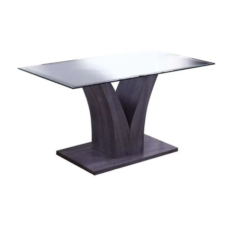 Rectangular Glass Dining Table 60" Sale