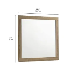 Rectangular Mirror Light Brown Best