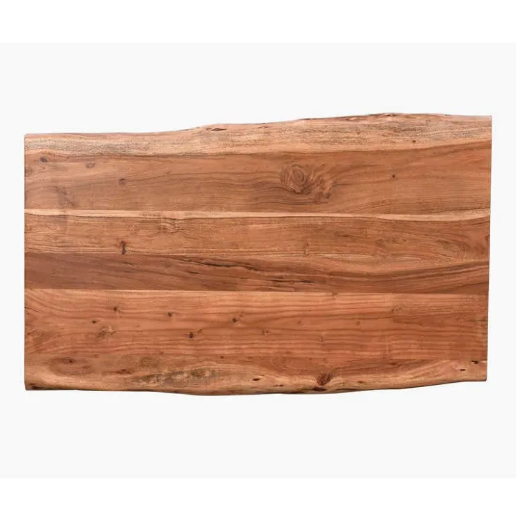 Rectangular Solid Wood Coffee Table Natural Brown Best