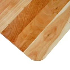 Rectangular Solid Wood Coffee Table Acacia natural and black metal New