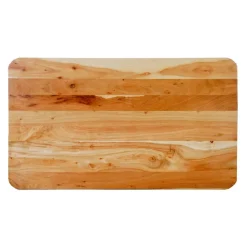 Rectangular Solid Wood Coffee Table Acacia natural and black metal New
