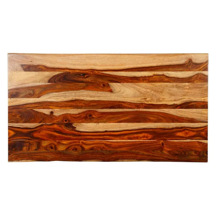 Rectangular Solid Wood Coffee Table Natural sheesham and black metal Best