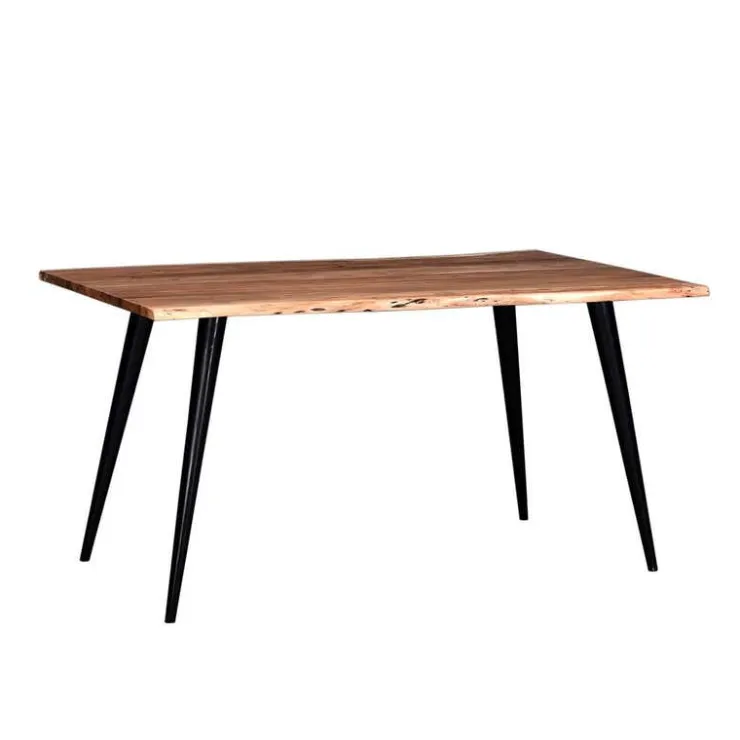 Rectangular Solid Wood Dining Table 58" Natural acacia Hot