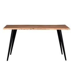Rectangular Solid Wood Dining Table 58" Natural acacia Hot
