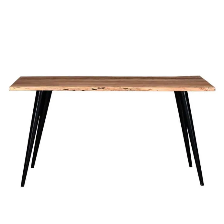 Rectangular Solid Wood Dining Table 58" Natural acacia Hot