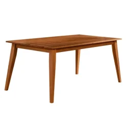 Arboit Poitras Rectangular Solid Wood Dining Table 70" - Brown