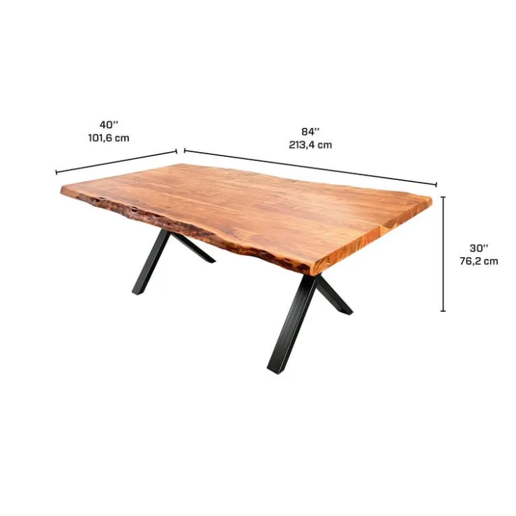Rectangular Solid Wood Dining Table - 84" Acacia Best