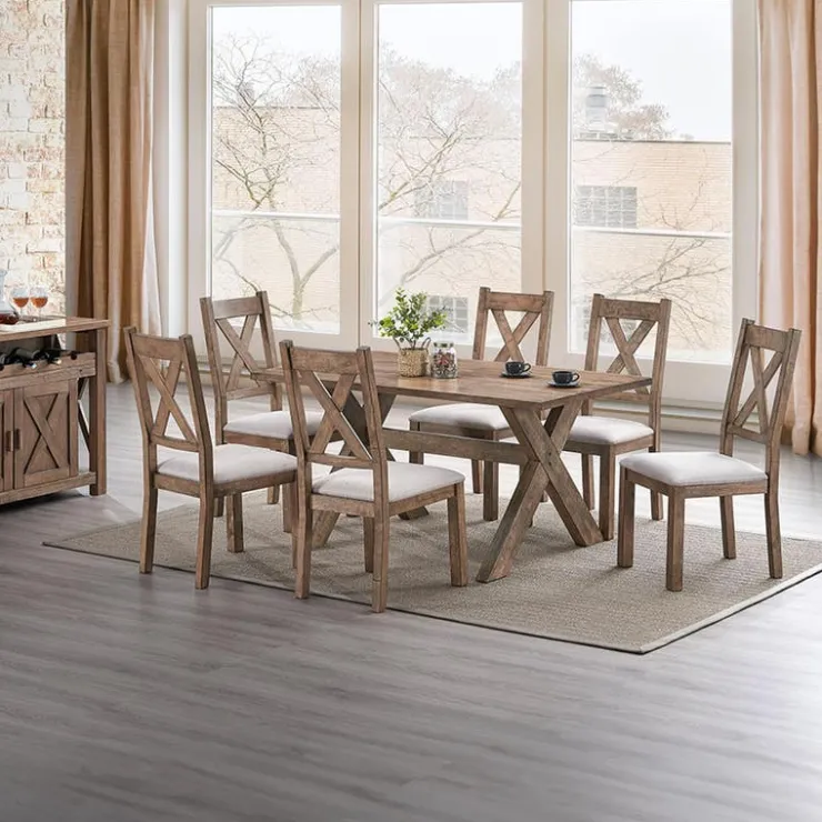 Rectangular Solid Wood Dining Table 59" Brown Best