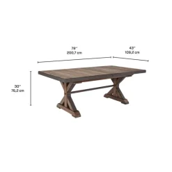 Rectangular Solid Wood Dining Table 79