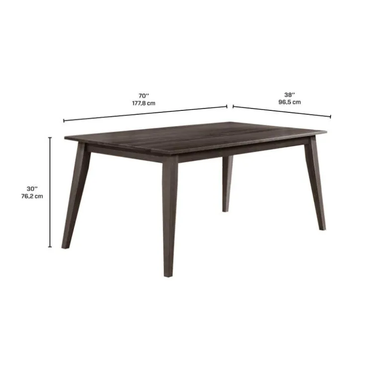 Arboit Poitras Rectangular Solid Wood Dining Table 70" - Slate Sale