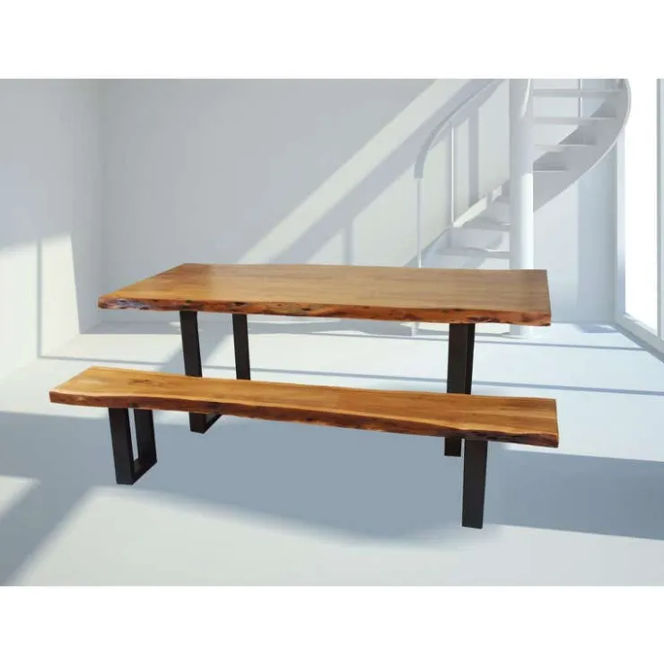 Rectangular Solid Wood Dining Table 84" Sale