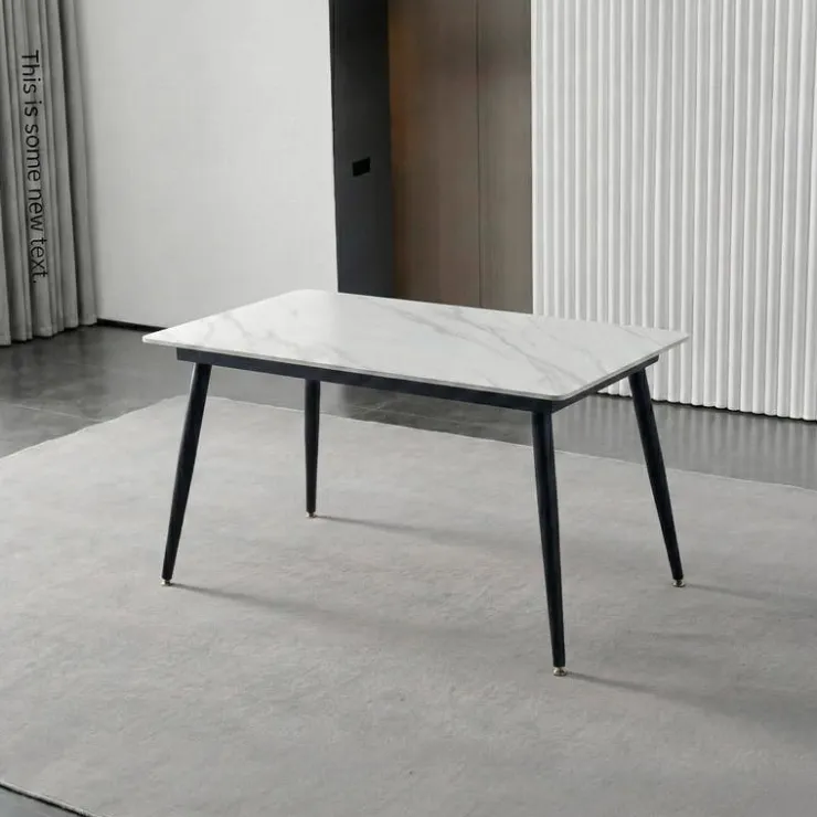 Rectangular Sintered Stone Dining Table - 48" White Sale