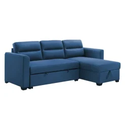 Reversible Sectional Bed with Storage - Blue Outlet