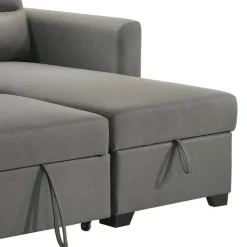 Reversible Sectional Bed with Storage - Grey Best