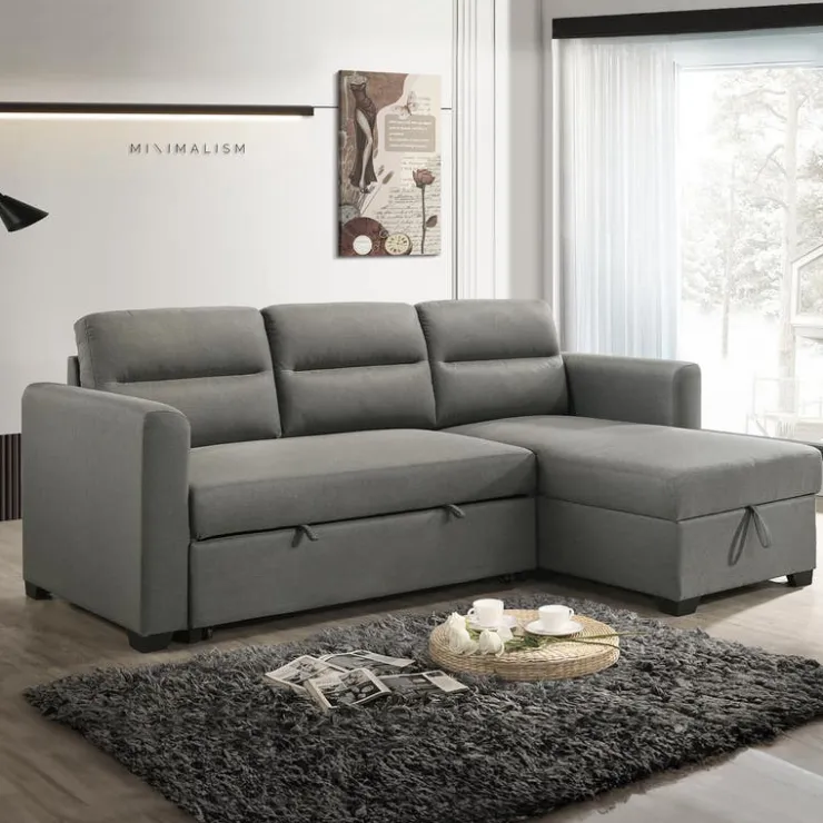 Reversible Sectional Bed with Storage - Grey Best