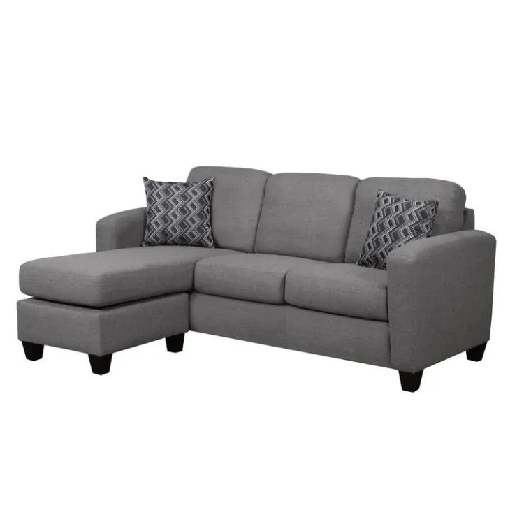 Sofa By Fancy Reversible Sectional with Chaise - Charcoal grey Outlet