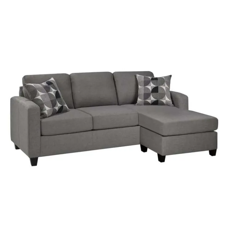 Sofa By Fancy Reversible Sleeper Sofa with Chaise - Charcoal Grey Clearance