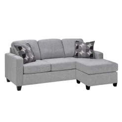 Sofa By Fancy Reversible Sleeper Sofa with Chaise - Grey Light Grey New