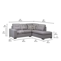 Sofa By Fancy Right Facing Sectional Grey