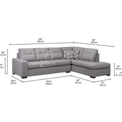 Sofa By Fancy Right Facing Sectional Grey Discount