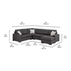 Sofa By Fancy Right Sectional Dark Grey Hot