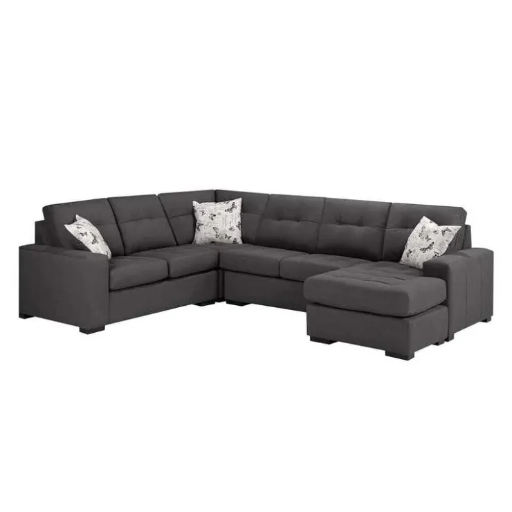 Sofa By Fancy Right Sectional Dark Grey Hot