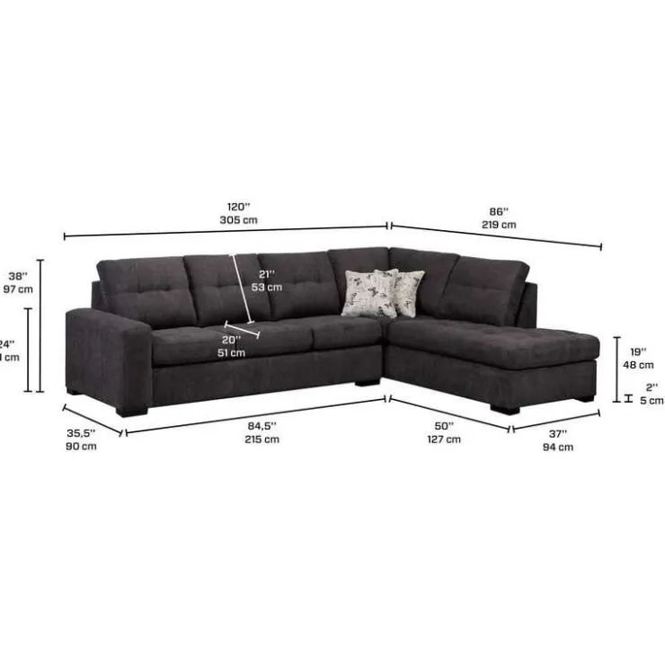 Sofa By Fancy Right-Facing Sectional GREY Hot