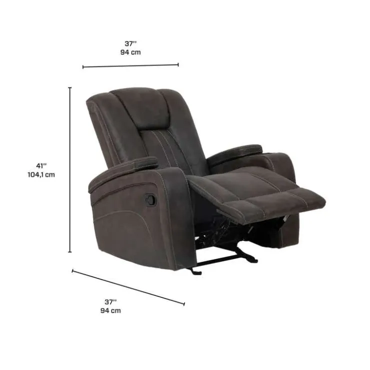 Rocking Recliner with Cup Holders Granite New